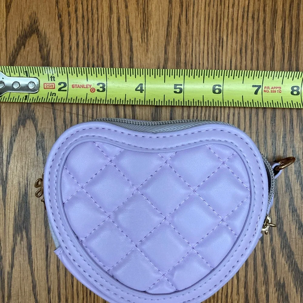 💜LAVENDER💜quilted minibag w/faux pearl handle/metal chain.PUfabric zipclose✨NEW✨